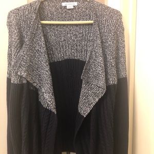 Liz Claiborne Cardigan Navy and White
